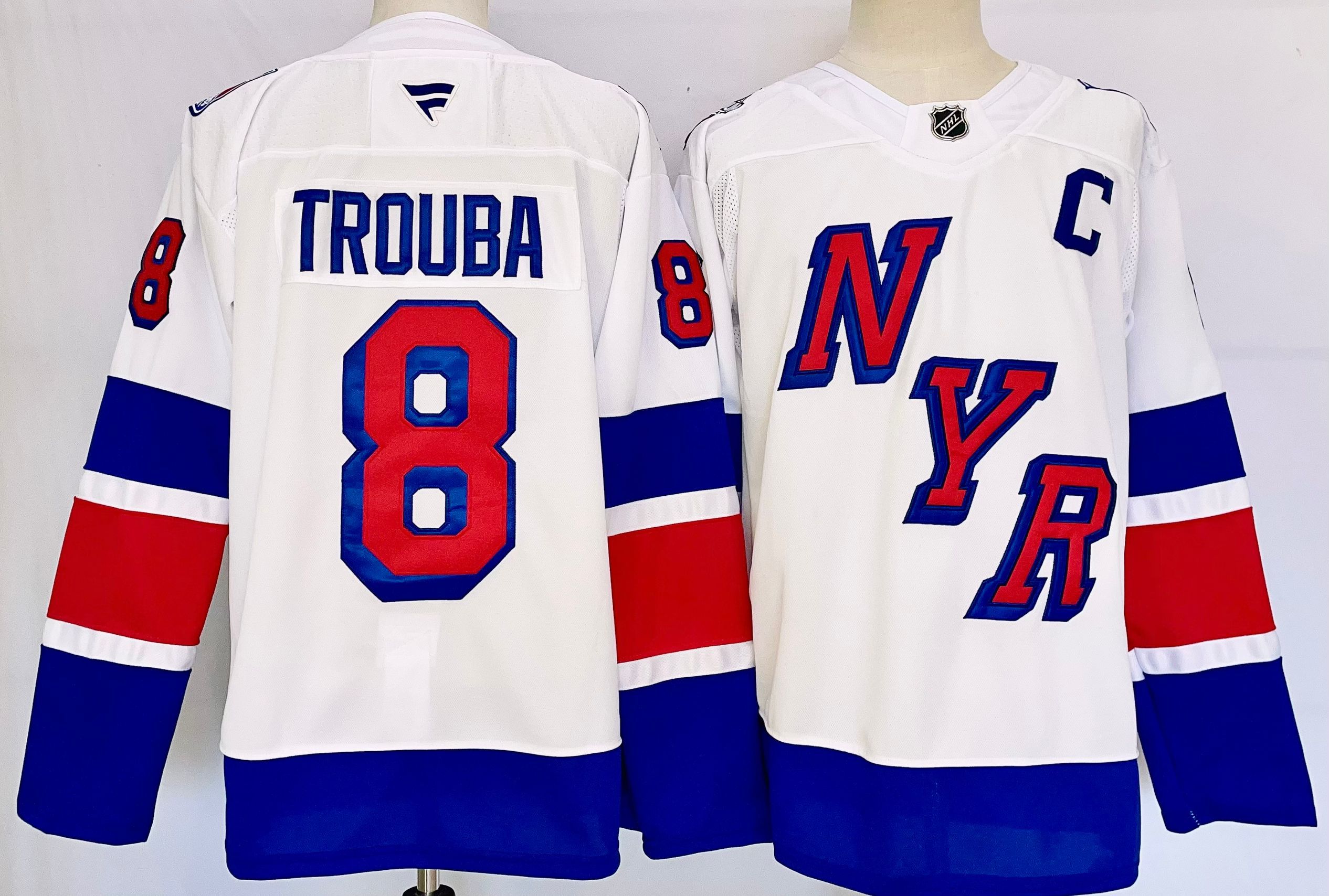Men New York Rangers 8 Trouba White 2025 Home Premier Player NHL Jersey